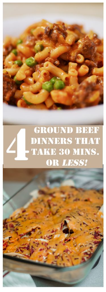 4 Ground Beef/Ground Turkey Meals that Take 30 Minutes or Less to Make!
