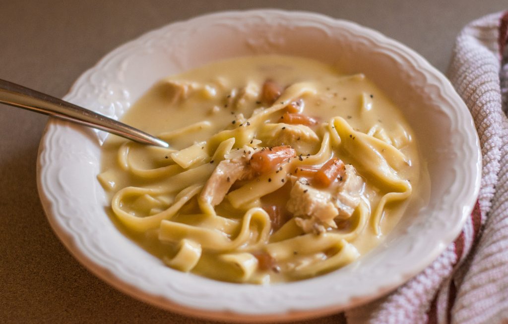 Creamy Chicken Noodle Soup // To Love and To Learn