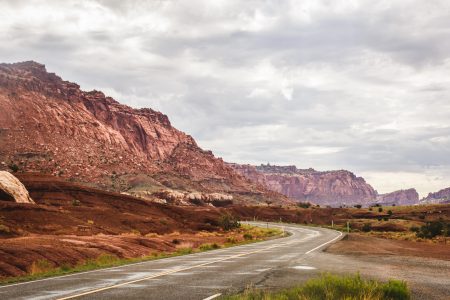 road through capitol reef national park