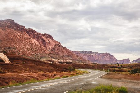road through capitol reef national park