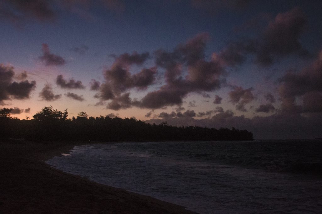 Hawaii beach at sunset