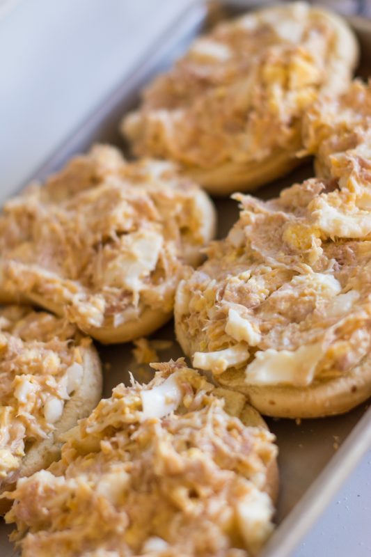 open-faced tuna sandwiches