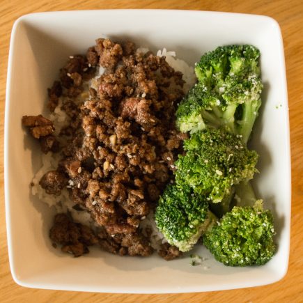 korean bbq beef rice bowl