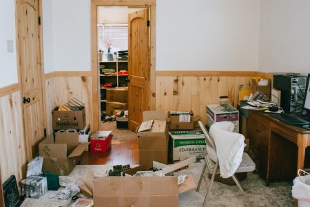 boxes to unpack and declutter