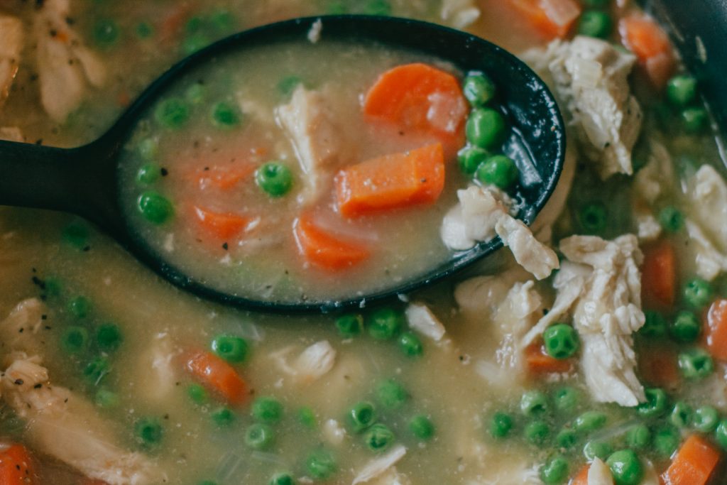 thickened chicken soup "gravy"