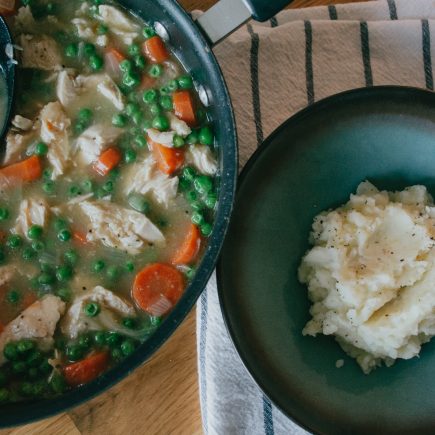 Chicken Soup Gravy Over Mashed Potatoes