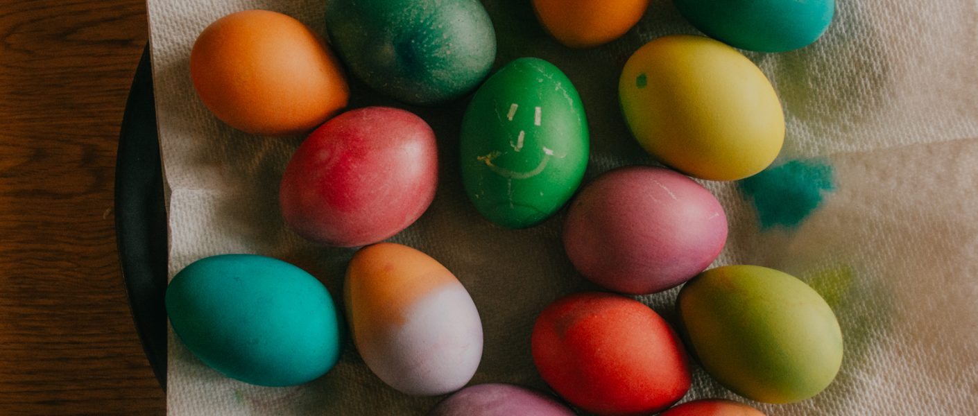 dyed easter eggs