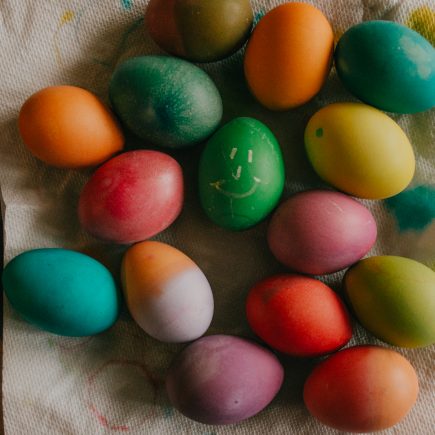 dyed easter eggs